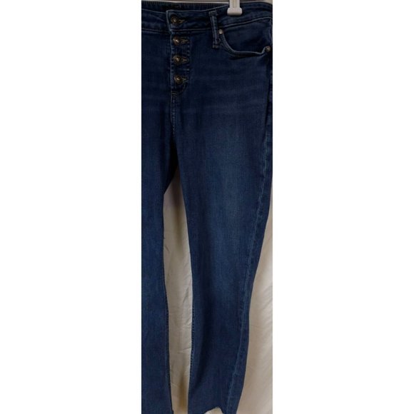 Silver Jeans Co Womens 30X26 High Note Skinny Exposed Button Fly Raw Hem Jeans - Picture 3 of 14